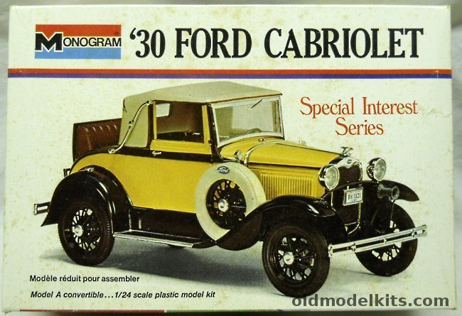 Monogram 1/24 1930 Ford Model A Cabriolet, 7552 plastic model kit